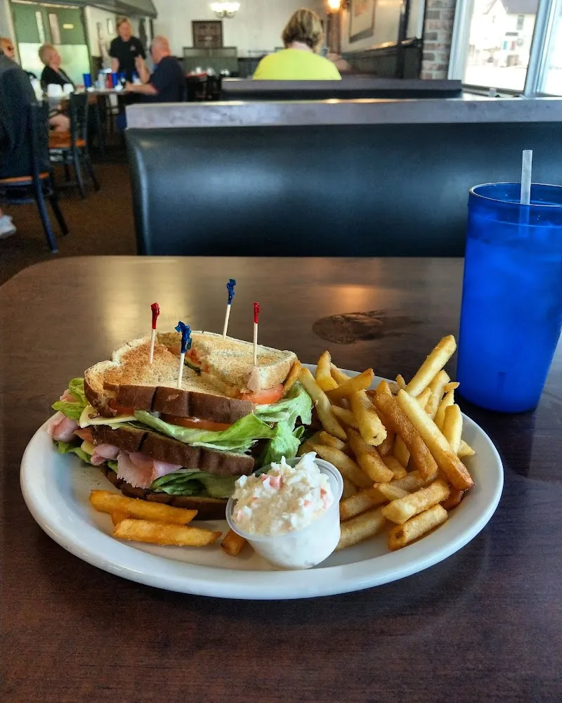 Club Sandwich Fries and Cole Slaw